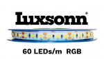 12 W/m LED juosta LUXSONN, 5050, 60 LED/m, RGB, IP67, 12V