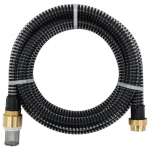 Siurbimo žarna su žalvarinėmis jungtimis, juoda, 1,1", 25m, PVC