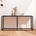 Konsolinis staliukas, juodo marmuro, 160x35x75,5cm, stiklas