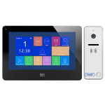 Orno Vaizdo domofono komplektas, laisvų rankų įranga, spalvotas, LCD 7", jutiklinis ekranas, OSD meniu, atmintis, SD kortelės lizdas, DVR, vartų valdymas, juodas, FELIS MEMO