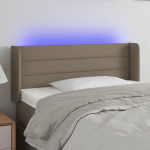 Galvūgalis su LED, taupe spalvos, 83x16x78/88cm, audinys