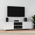 TV staliukas Televizoriaus spintelė, baltos spalvos, 140x40,5x35cm, mediena