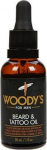 Woody's Beard & Tattoo Oil aliejus barzdai ir tatuiruotėms, 30 ml