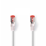 Nedis CAT6 tinklo kabelis - RJ45 jungtis | RJ45 jungtis | S/FTP | 0,25 m | Apvalus | LSZH | Baltas | Etiketė
