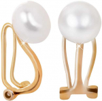 Jwl Luxury Pearls Auksuoti klipiniai auskarai su de&scaron;iniuoju perlu JL0399