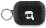 Apple AirPods Pro 2 Karl Lagerfeld Cover Monogram Karl Head ausinių dėklas juodos spalvos