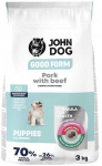JOHN DOG Good Form Junior Pork with jautiena – sausas Maistas &scaron;unims – 3kg