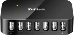 D-Link 7 prievadų didelės spartos USB 2.0 &scaron;akotuvas, USB 2.0 B tipo, USB 2.0, 480 Mbit/s, juodas, FCC, CE, C-Tick, VCCI, IC, RoHS, 5 DC