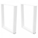 Valgomojo stalo kojelės, 2 vnt., baltos, 90x(72-73,3) cm, plienas, V formos