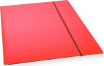 Office Products A4 aplankas su gumine juostele, raudonas lakas, 300gsm (10 vnt.)