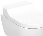 Geberit &bdquo;AquaClean Tuma Comfort&ldquo; &ndash; prie sienos montuojamas du&scaron;inis unitazas: unitazo dubuo: baltas / &bdquo;KeraTect&ldquo;