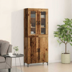 Auk&scaron;tas spintelė 2 pcs Sena mediena 69,5 x 34 x 180 cm