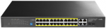 &Scaron;akotuvas Komutatorius POE GS2028PS4-300W 24 prievadų SFP CUDY