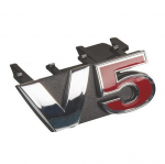VAG VW VR5 Passat Golf Jetta V5 grotelių emblema chromo spalvos raudona originali 1J6853679FGQF