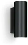 10W LED sieninis &scaron;viestuvas AGO APPLIQUE U&D, juodas, 3000K, 25&deg;, IP66, dimeriuojamas, &scaron;viečia į vir&scaron;ų ir į apačią
