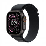I&scaron;manusis laikrodis Apple &bdquo;Watch Ultra 3&ldquo; GPS + Cellular, 49 mm, juodas titano korpusas su juodu &bdquo;Alpine&ldquo; dirželiu &ndash; vidutinio dydžio