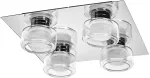 Lubinis &scaron;viestuvas 22W LED pavir&scaron;inis vonios &scaron;viestuvas ORBIS FLAME, chromo sp., 3000/4000K, IP44