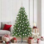 Kalėdų eglutė su 300 LED s stovu Žalia 180 cm PE