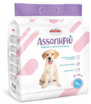 Record AssorbiPiu Puppy Pads 60x60cm &ndash; sugeruojantys treniruočių kilimėliai su tvirtinimo lopais, 11 vnt.
