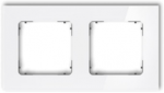 Karlik Elektrotechnik 0-28-IRSK-2 ICON Universalus dvigubas kvadratinis rėmas - stiklo efektas (rėmas: baltas dugnas: grafito matinis) 0-28-IRSK-2