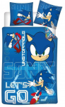 Sonic the Hedgehog: Nesustabdomas patalynės komplektas 140&ndash;200 cm, 65&ndash;65 cm
