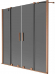 Vonios sienelė Mexen Velar Duo, 150 x 150 cm, Brushed copper/Graphite