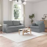 Sofa 2 pcs &Scaron;viesiai pilka Metalas