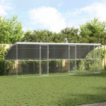 &Scaron;unų narvas 3 pcs Sidabro 6 x 2 x 2 m Galvanizuotas plienas