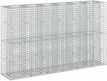 Gabioninė pakelta lova 3 pcs Sidabro 250 x 50 x 150 cm