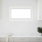 Požeminio lango RISOR Baltas 100 x 50 cm PVC ir stiklas