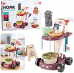 Lean Toys Children's Cleaning Set Trolley Mop Bucket Vacuum Cleaner 26 pcs.