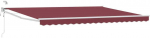 Elektrinė i&scaron;traukiama pavėsinė Bordo raudona 45 &times; 3 m