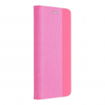 TakeMe Fabric serijos i&scaron;manusis magnetinis fiksavimo atverčiamas dėklas, skirtas Samsung Galaxy A02S (A025F) A03S (A037F) Rožinė