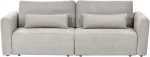 Beliani I&scaron;skleidžiama 3 vietų sofa VAXHOLM, pilka su patalynės dėže