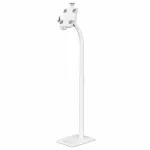 Laikiklis Manhattan Grindų stovas (apsaugantis nuo vagystės) plan&scaron;etiniams kompiuteriams ir iPad, universalus, 360&deg; sukimasis, pakreipimas nuo +20&deg; iki -110&deg;, baltas, užrakinamas, plan&scaron;etiniai kompiuteriai nuo 7,9" iki 11", reguliuojamas auk&scaron;tis nuo  ...