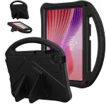 Plan&scaron;etinio kompiuterio dėklas 4kom.pl FunColor, skirtas Lenovo Tab 10.1 2025, juodas &ndash; apsauginis su stovu, prieiga prie portų ir mygtukų