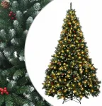 Dirbtinė Sulankstoma Kalėdų Eglutė 210 cm 300 LED &Scaron;ilta balta