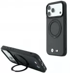 Dėklas BMW Kevlar Ring Stand 360 MagSafe do iPhone 18 Pro / 17 Pro antracito