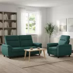 Sofa Sofos komplektas 2 vnt. Tamsiai žalia Audinys