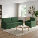 Sofa Sofos komplektas 2 vnt. Džiunglių žalia Kordūrinis audinys