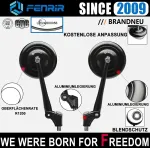 Fenrir E patvirtintas motociklo &scaron;oninis veidrodėlis galinio vaizdo veidrodis nuo akinimo juodas apvalus retro Cnc, skirtas Sv650 Vulcan S Z900rs Z650rs Scrambler V7 V9 Monster Rninet R12 Rebel Xsr700 Xsr900 Cb650r Cb1000r