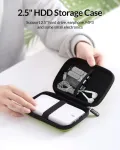 Orico kietojo disko dėklas 2.5 colio hdd ssd dėklas su vidiniu dydžiu 140 x 90 x 25 mm skirtas 2.5 colio kietiesiems diskams ir kompiuterių priedams organizuoti, žalias (phd-25)