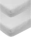 Meyco Baby Meyco 565205 jersey paklodė su guma, 2 vnt., kūdikių lovytei, 100% medvilnė, 70 x 140 / 150 cm, &scaron;viesiai pilka