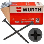 Varžtai medienai, tinkui, gipso kartono plok&scaron;tėms 3,5x55/35 1000 vnt. Wurth