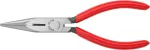 Knipex 25 01 160 plok&scaron;čianosės replės su pjovimo briauna (radijo replės) su plastiku dengtomis juodai atramentizuotomis rankenomis, 160 mm