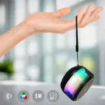 Kompiuterio kolonėlės Setty bluetooth kolonėlė small - usb kolonėlė su micro sd kortelės lizdu - bluetooth kolonėlė su radijo imtuvu ir rgb ap&scaron;vietimu - mini bluetooth kolonėlė su ilgu baterijos veikimo laiku