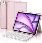 Jademall Klaviatūra Ipad Air 13 m2 - Belaidė klaviatūra Ipad Air 13 m2 2024/air 13 m3 2025, apsauginis dėklas su pie&scaron;tuko laikikliu