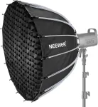 Neewer 85 cm parabolinis softbox'as, greitas surinkimas ir sulankstymas, su difuzoriais / korio grotelėmis / krep&scaron;iu, suderinamas su Aputure 120d Light Dome Godox sl60w Neewer Rgb Cb60 ir kitais Bowens jungties &scaron;viestuvais