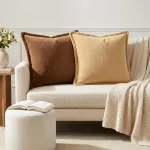 Pagalvėlės užvalkalas 12 vnt. HOUTEN Taupe 45 x 45 cm Flanelė