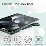 Jetech dėklas, skirtas Ipad Air 11 colių M3/m2 (2025/2024), Ipad Air 5/4 (10,9 colio, 2022/2020 modelis, 5-oji/4-oji karta) su ra&scaron;iklio laikikliu, plonas apsauginis plan&scaron;etinio kompiuterio dėklas su mink&scaron;tu Tpu galiniu dangteliu (fog Mėlyna)